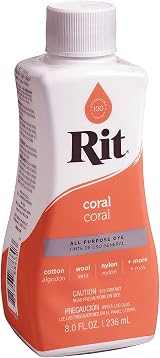 Rit Dye Liquid 8oz Coral Dye Rit Brand Fabric Coloring view 2