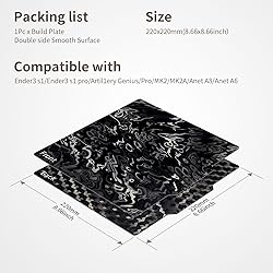 Upgraded 3D Printer Smooth PEH+PED Spring Steel