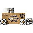 Who Gives A Crap 100% Bamboo Toilet Paper, 24 Rolls, 3 Ply, 330 Sheets, Long, Strong & Soft Toilet Tissue, Sustainable, Biodegradable, Renewable, Tree Free Bathroom Tissue Made with Bamboo Fibers