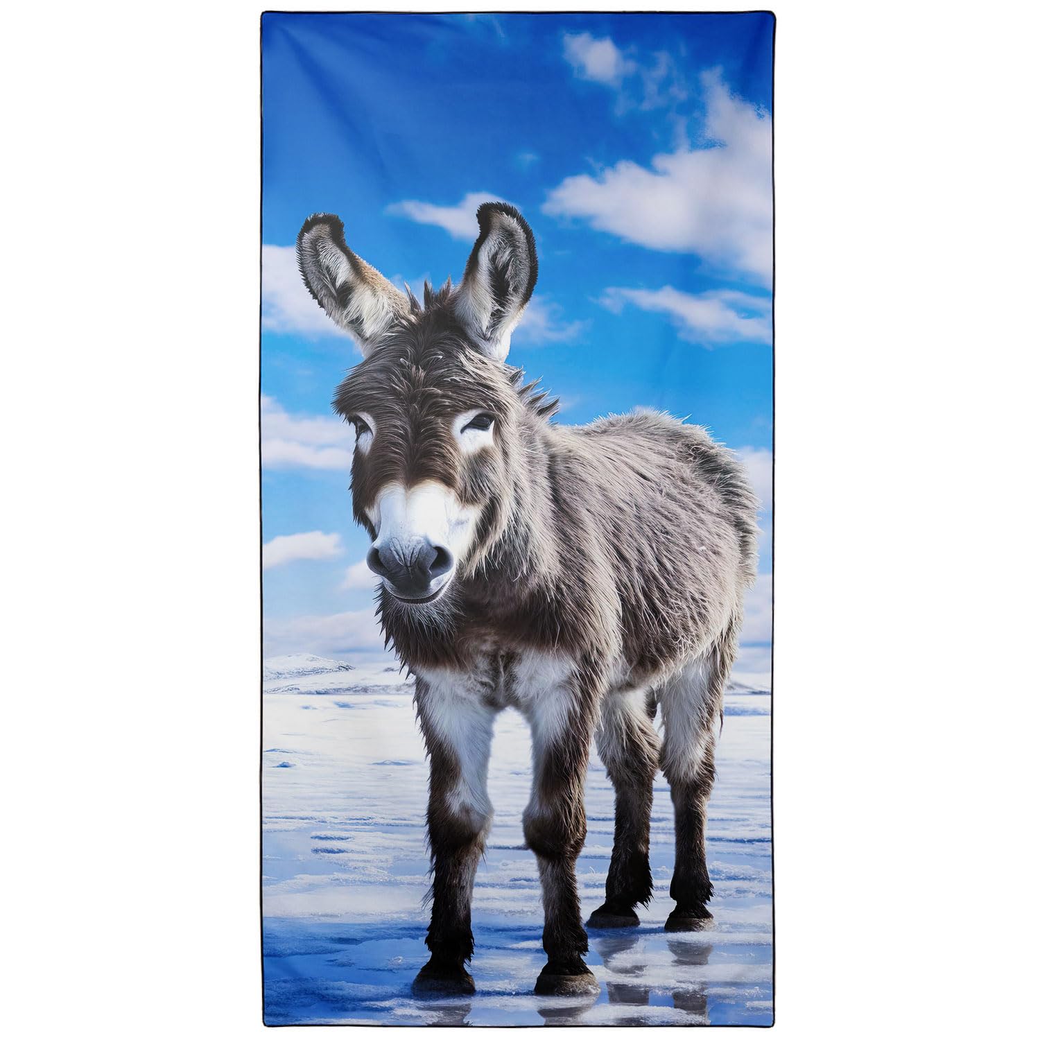YISUMEI Donkey Beach Towels for Adults Extra Large 180 x 90 cm, Microfibre Quick Dry Towel for Travel Swimming Camping Sports