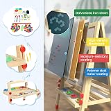 Dripex Kid’s Wooden Art Easel Double-Sided Height Adjustable Blackboard view 5