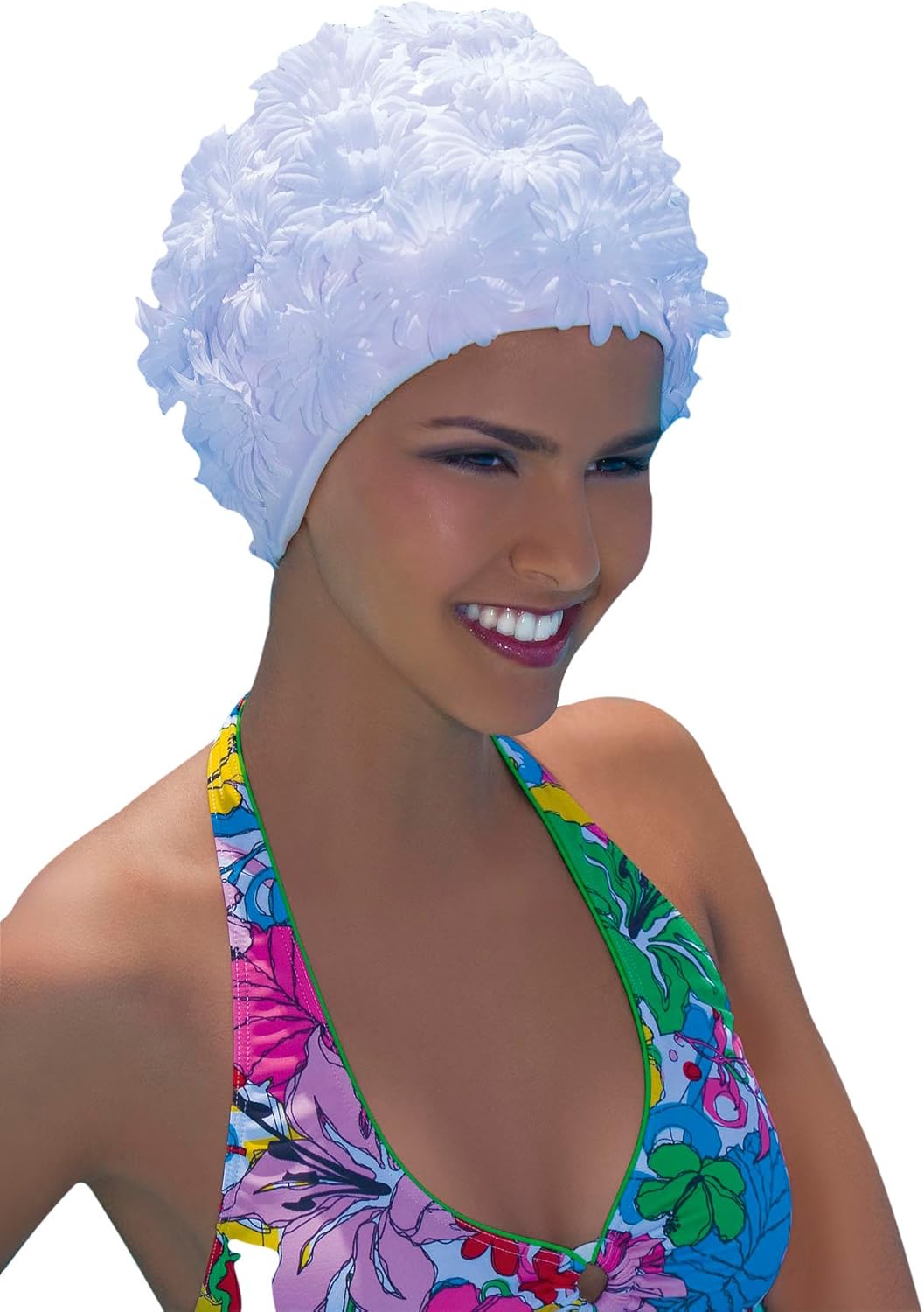 flowery swimming hat