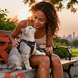 rabbitgoo Cat Harness and Lead Set Adjustable Escape Proof Reflective Purple S view 9