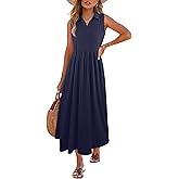 ANRABESS Womens Casual Dress Summer Sleeveless V Neck Sundress Aline Flowy Beach Maxi Dresses Travel 2026 Vacation Outfits