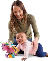 LAMAZE Tilly Unicorn Toy with Rainbow Mane Wings Crinkle Texture view 9