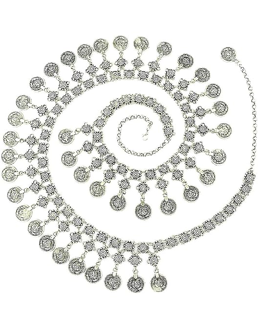 Amazon.com: Womens Fashion Beaded Belt with ties | Metal  display picture 2