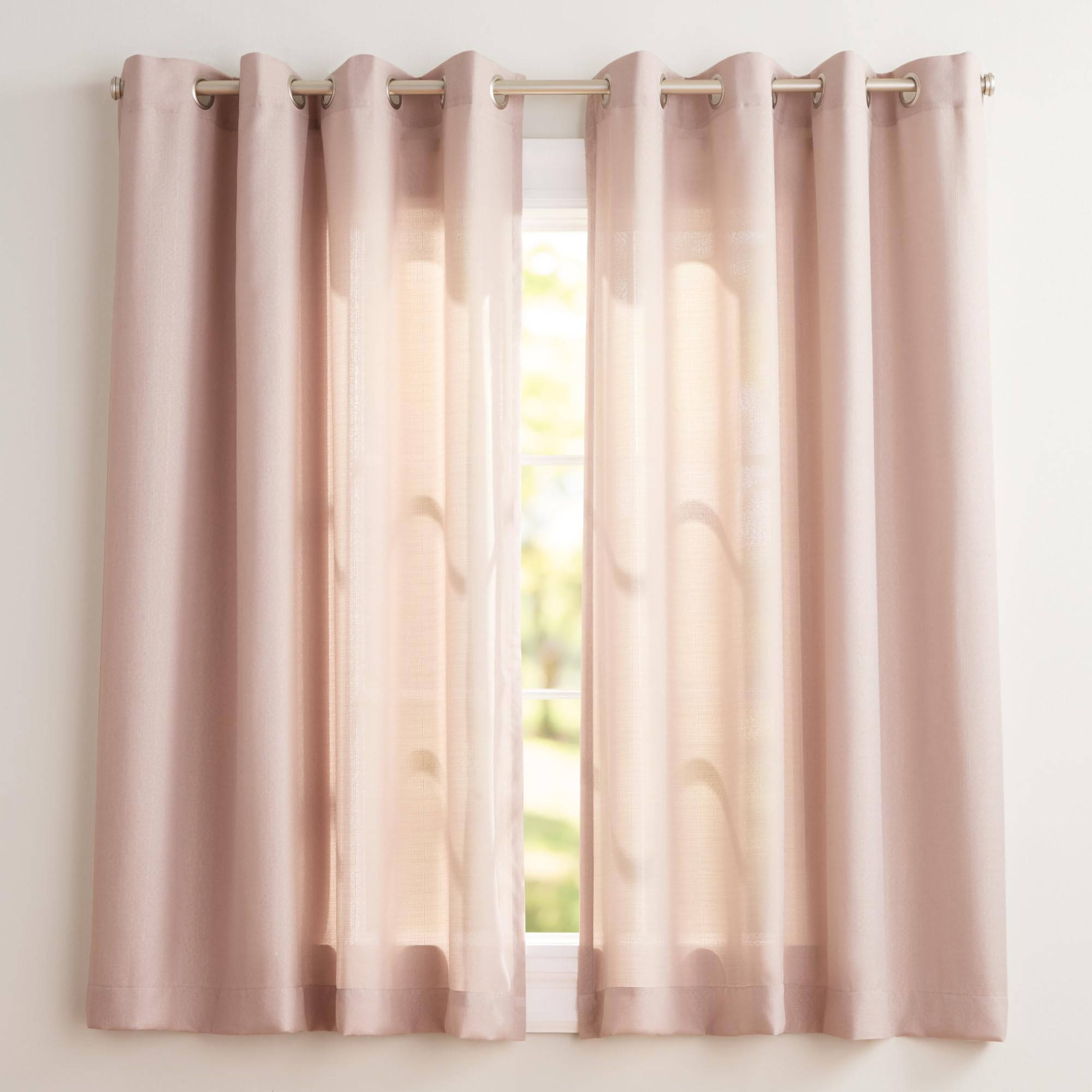Exclusive Home Curtains Panel Pair, Polyester, Blush, 63" Length
