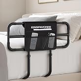 KingPavonini Bed Rail with Extendable Handle 350 LBS Capacity, Model BS09 | ASTM-Approved, Adjustable Bed Rails for Elderly Adults Safety, Tool-Free Bed Cane for Seniors &amp; Post Surgery, Storage Bag