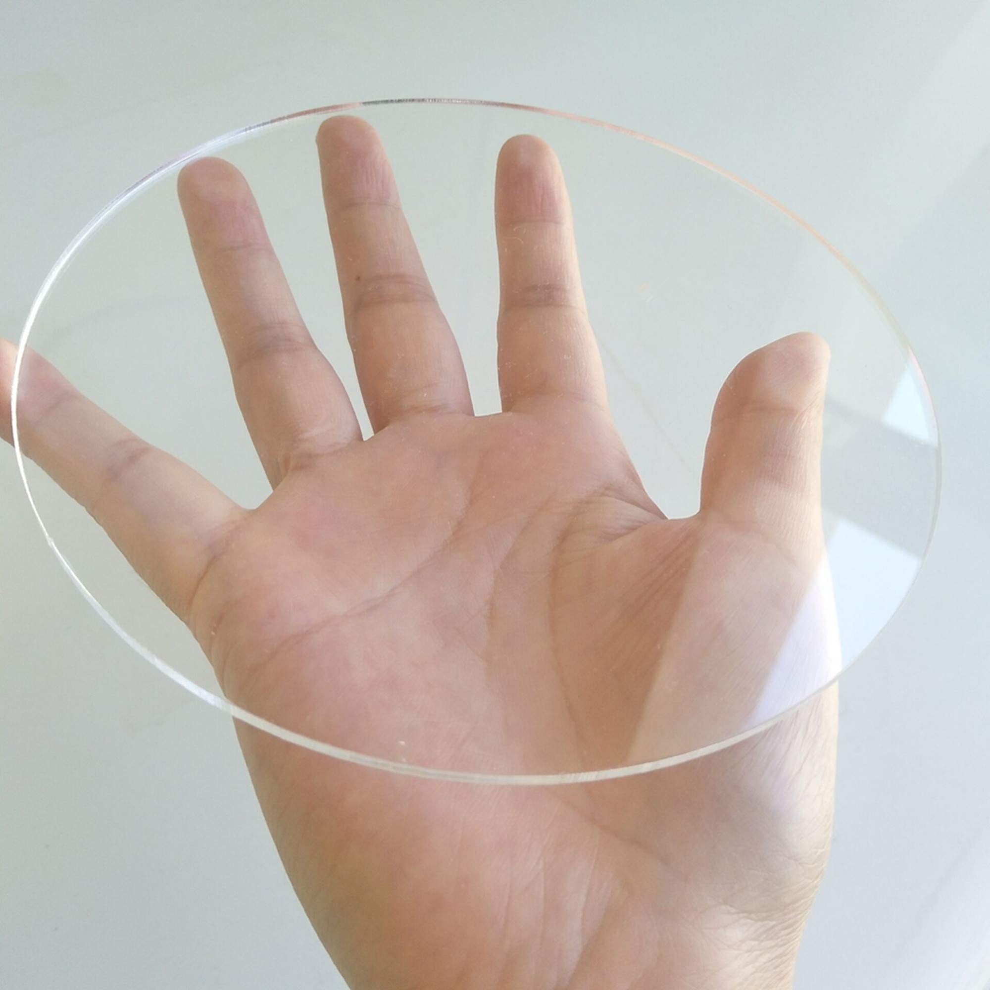 20PCS Acrylic Plexiglass Lucite Disc 1/8" Thick (Clear, 6" Round)