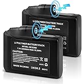 XuanMei GR 2 PCS 7.4V 2200mAh Rechargeable Lithium Battery Pack Replacement for Heated Gloves Heated Socks Heated Jackets Heated Vest Heated Back Brace