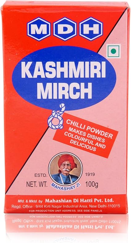 MDH Kashmiri Mirch, 100g Carton