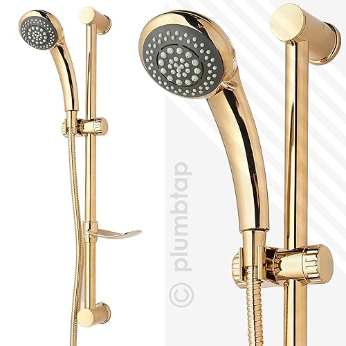 Gold Big 155mm Shower Head with 5 spray patterns and antilimestone
