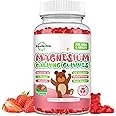 Magnesium Gummies for Kids - Magnesium Glycinate, L-Threonate Supplement with L-Theanine, Vitamin B6, D3 for Adults & Kids Sleep, Calm, Relaxation, Brain, Bones, Sugar Free Strawberry 60ct