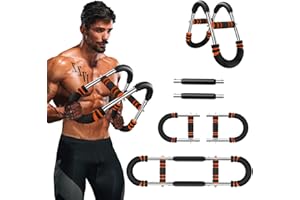 KUODIEOR Twister Arm Trainer, Adjustable Chest Workout Equipment for Men & Women, Ergonomic Home Gym Strength Trainer, Muscle Builder & Strength Training with Anti-Slip Handles & Carry Bag for Arms, Chest