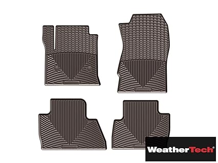 Cocoa All Weather Rubber Logo Front Rear Floor Mat Set Fits Chevy