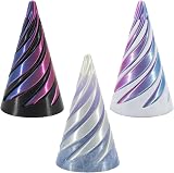 WPNCYK 3pcs Impossible Cone Spiral Fidget Toy 3D Printed Steampunk Anxiety view 1