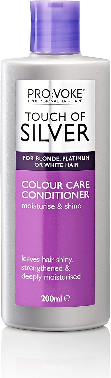 PROVOKE Touch of Silver Colour Care Conditioner 200 ml, Keep Coloured Hair Deeply Moisturised Silky and Smooth