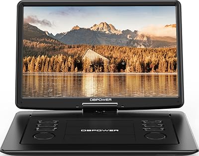 DBPOWER 17.9 Portable DVD Player 15.6 Swivel Screen 6H Battery USB SD TV