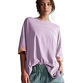 Songling Womens 3/4 Length Sleeve Casual Loose Fit Summer Tee Shirt Basics Cotton t Shirts Trendy Tops