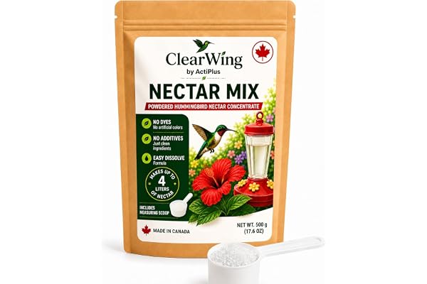Clearwing Nectar Mix – Powdered Hummingbird Nectar Concentrate, 500g Makes up to 4L | No Dyes, No Additives | Easy Dissolve F