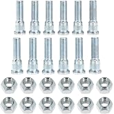 12Sets 1/2-20 Inch Wheel Stud with Nuts for Trailer for Lippert Axles 3500 lb for Dexter 4400 lb with 1/2"-20 UNF Thread Size