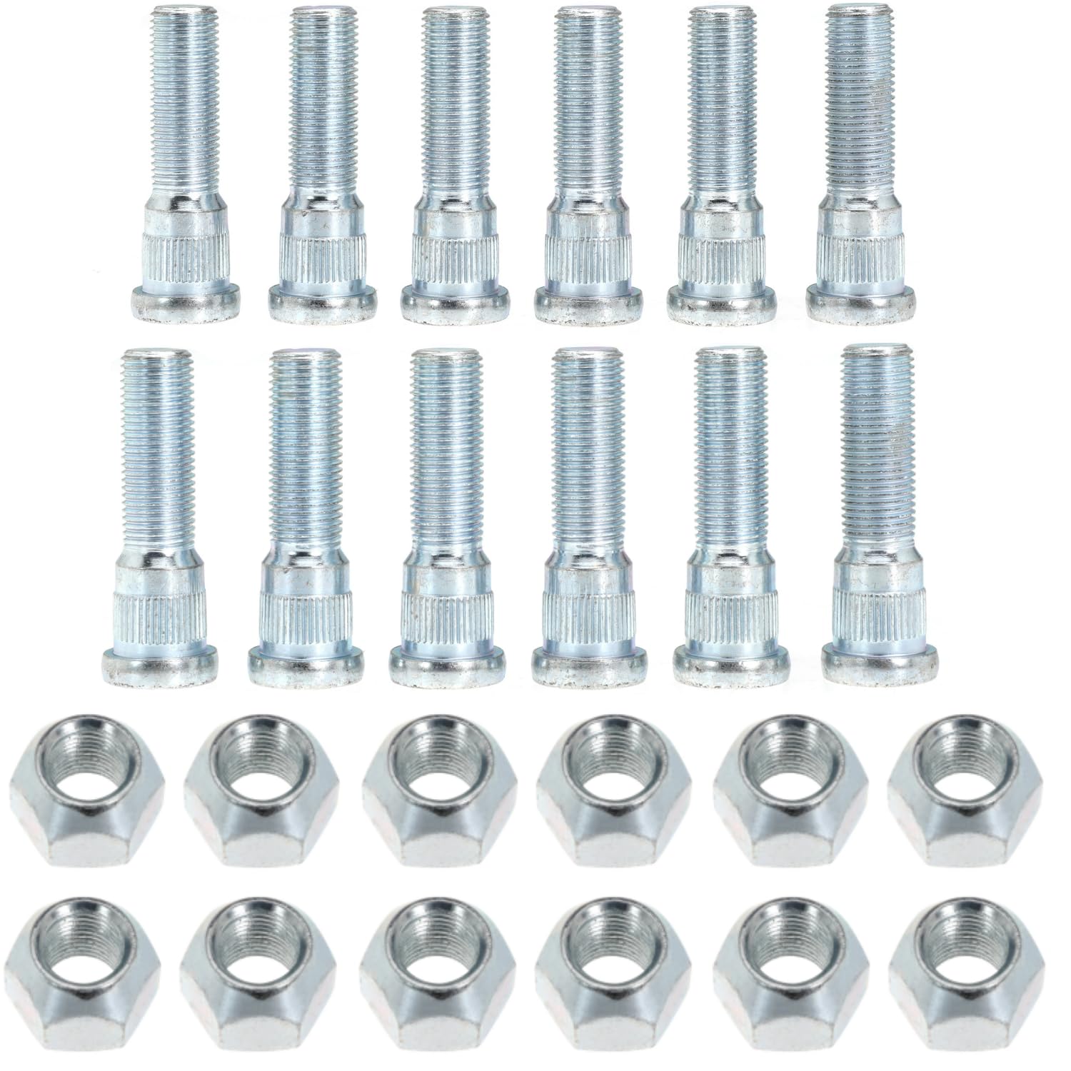 Photo 1 of 12Sets 1/2-20 Inch Wheel Stud with Nuts for Trailer for Lippert Axles 3500 lb for Dexter 4400 lb with 1/2"-20 UNF Thread Size