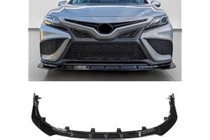 Fancemot Glossy Black Front Lip Compatible with 2021-2024 Toyota Camry SE, SE Nightshade, XSE, XSE V6, TRD, Hybrid SE, Hybrid XSE, Splitter Under Chin Spoiler Body Kit for Toyota Camry