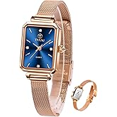 Taxau Womens Watch Fashion Dress Mesh Strap Waterproof Watches for Women Elegant Dainty Two Tone Womens Watch Analog Quartz Easy Read Ladies Watches with Day Date