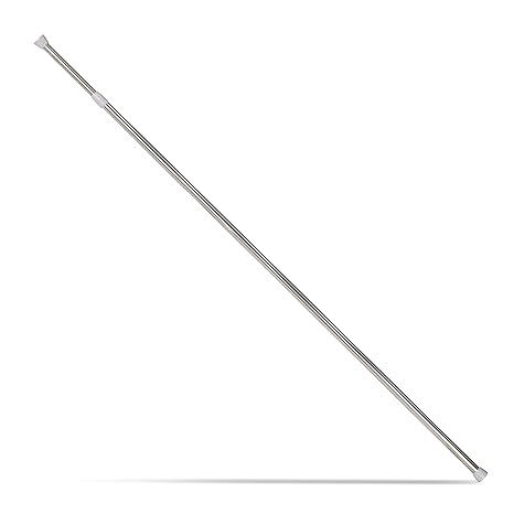 Relaxdays Teleskopstange, Klemmstange f. Gardinen, Duschvorhänge, Türrahmen UVM, ohne Bohren, Edelstahl, 200-280 cm