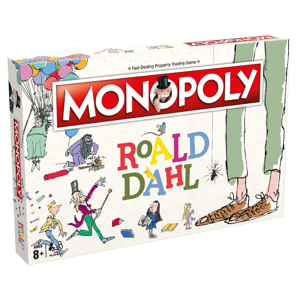 Winning Moves Roald Dahl Monopoly Board Game, Choose your token from Matilda’s books, James’s Giant Peach and tour characters from the books, for ages 8 plus — image 1
