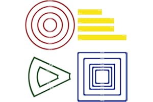 SANKOYO 15 Pcs Area of Effect Spell Templates, DND Spell Templates, Acrylic Spell AOE Damage Template Set, Include 5 Cube 4 Circle 2 Cone 4 Line Templates, Tabletop RPG Gaming Accessories.