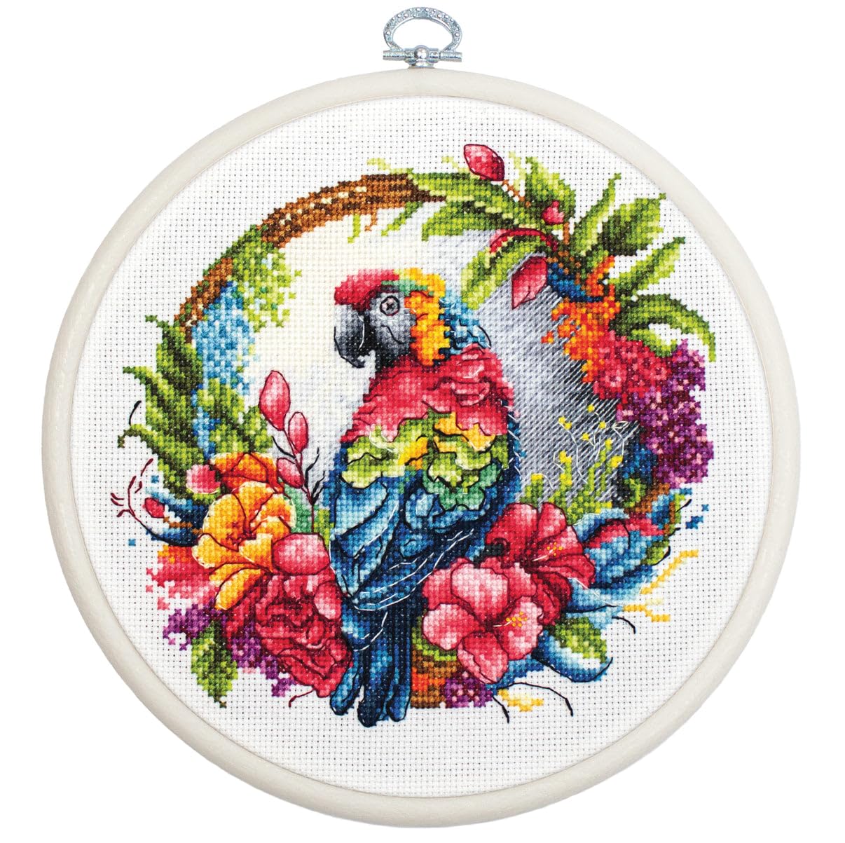 Cross Stitch Kit Luca-S - The Tropical Parrot, Embroidery Kit Luca-S BC201