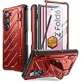 SUPCASE for Samsung Galaxy Z Fold 6 Case with S Pen Holder (UB Pro) [Built-in Screen Protector & Kickstand] [Military-Grade Protection] Heavy Duty Rugged Phone Case 360° Full Shockproof Cover, Ruddy