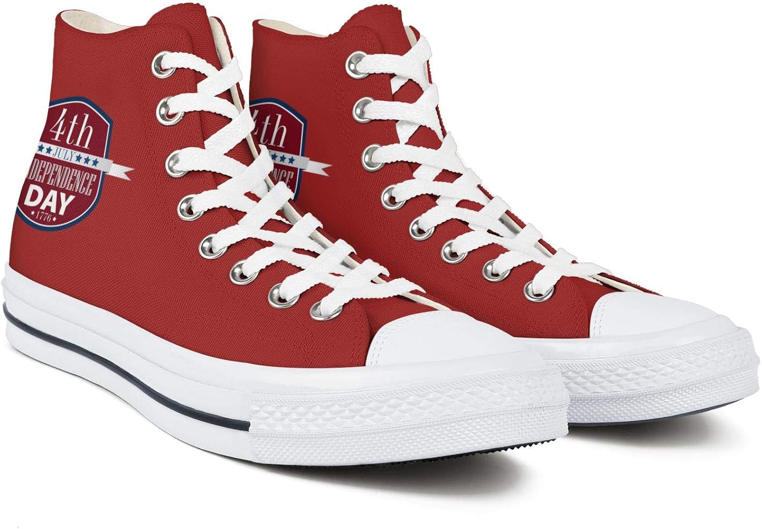 Amazon.com | Men 4th July Independence Icon High Canvas Shoes Casual