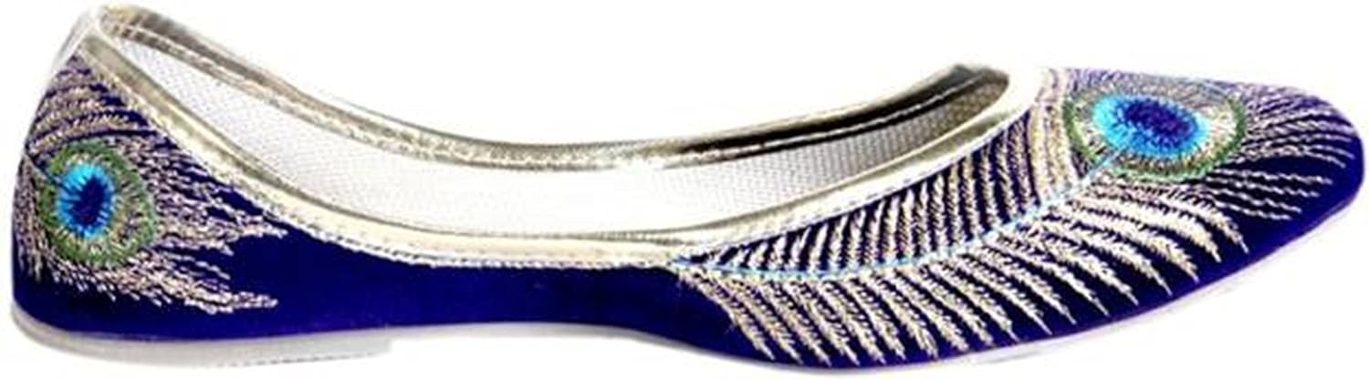 red choice collection blue designer women's bellies or juti