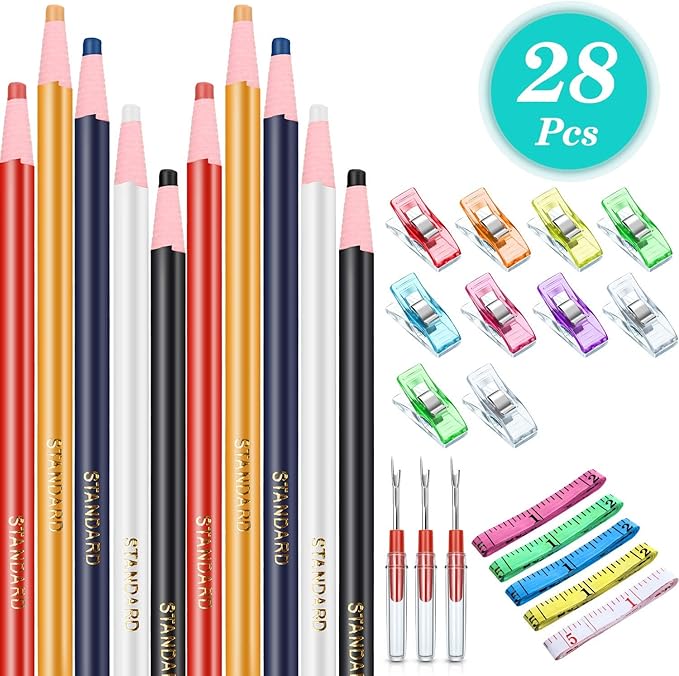 Amazon.com: 28 Pieces Sewing Mark Chalk Pencils Set, Include 10 Free