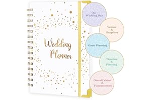 JOURNALTASTIC Wedding Planner - Wedding Planning Book for Bride, 8.4" x 6.3", Great Wedding Planner Book and Organizer with Hardcover for Couples