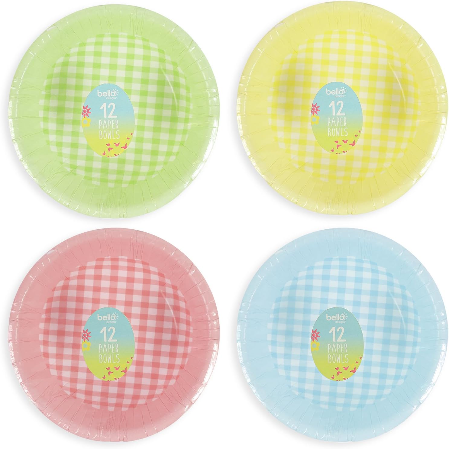 Paper Bowls Pack of 48 Disposable Party Tableware Polka Dot Bello