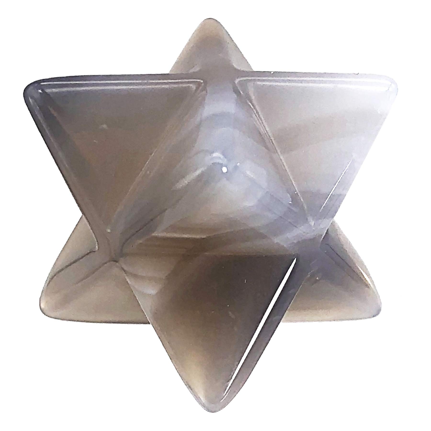 Fekuar Agate Crystal Merkaba Star for Healing Reiki Spiritual Divine Therapy Energy, Pocket Stone Eight-Pointed Stars 1"(25mm)