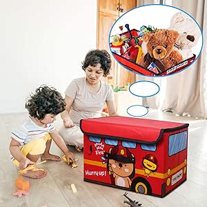 Caja de almacenamiento con tapa para niños, plegable, para ...