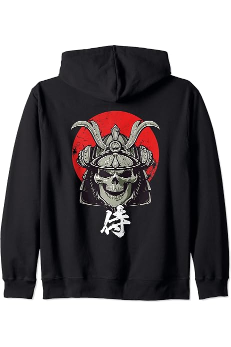 Amazon.com: Samurai Skull Warrior Japanese Kanji Art Style Pullover Hoodie  : Clothing, Shoes u0026 Jewelry