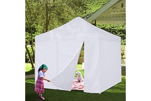 COOSHADE Instant SunWall 8x8 SideWall for Pop up Canopy Tent, 1 Pack Door Wall Only, White