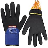 LOCCEF 2 Pairs Winter Work Gloves for Men and Women, Freezer Gloves for Work Below Zero, Thermal Insulated, Super Grip