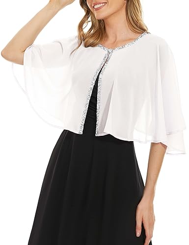 Rheane Shawls and Wraps for Evening Dresses White for Weddings Dresses  Cover up Formal Shawls for Women (White) in Saudi Arabia | Whizz Wraps &  Pashminas