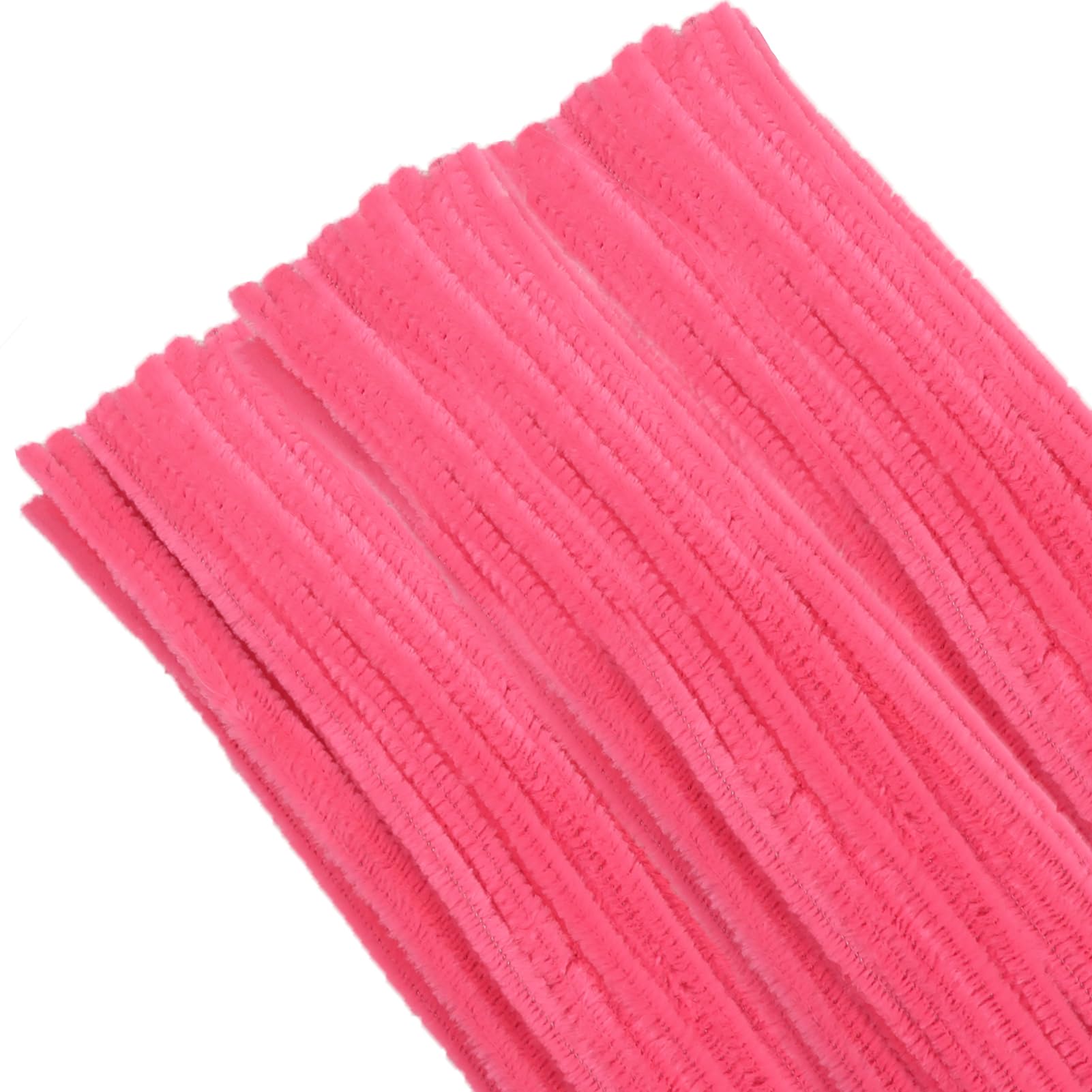 TOAOB 100pcs Peach Pink Pipe Cleaners for Craft 30cm Long Chenille Stem 6mm Thick Fuzzy Sticks Craft Supplies for DIY Flowers Projects Home Decorations