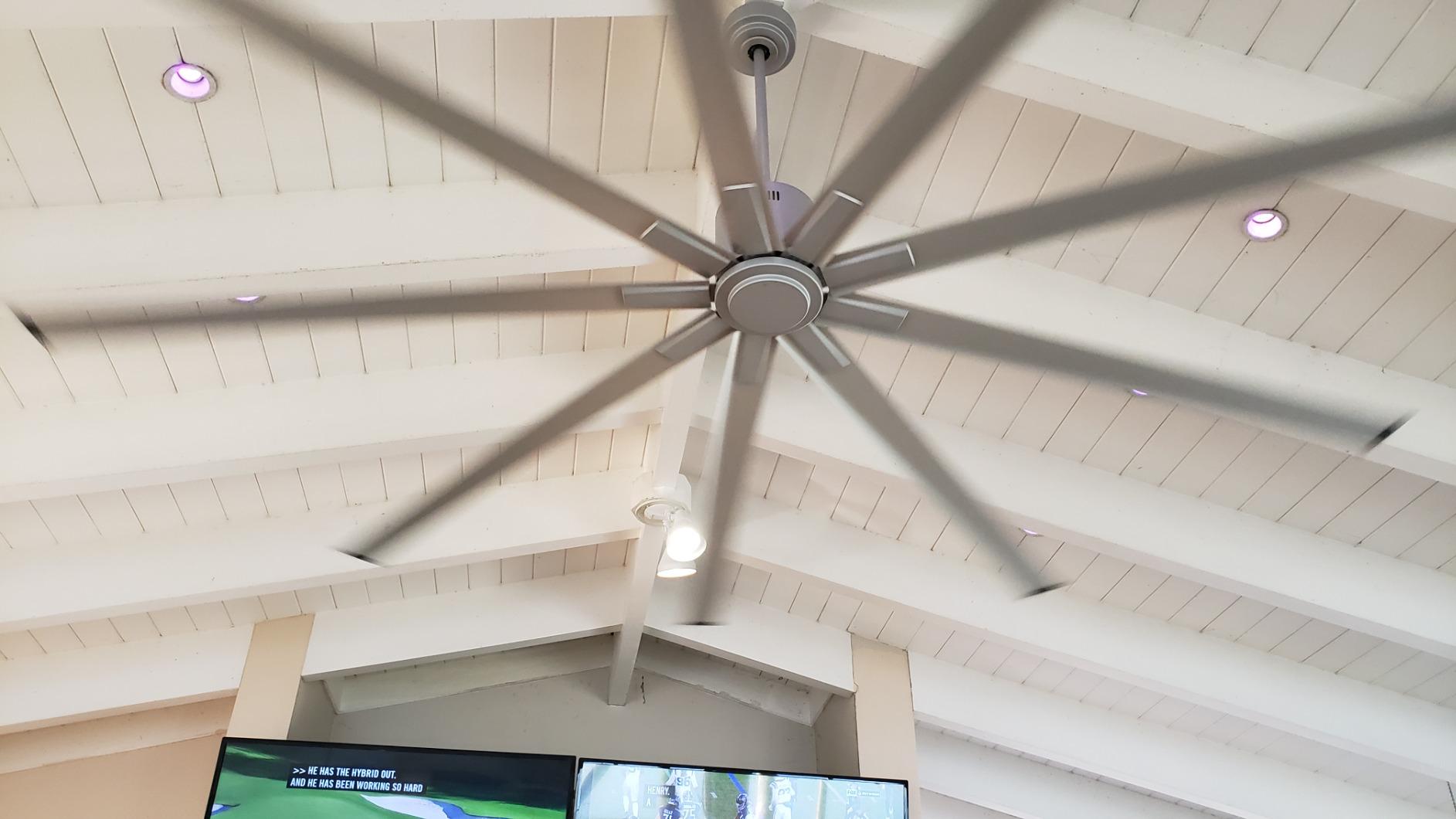 96" Ventamatic ICF96 Big Air Industrial Ceiling Fan, 9 Blades 6 Speed