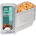 FUNSTITUTION Round Aluminum Pans With Lids – 7 Inch, 30 Pack, Disposable Baking & Storage Pans
