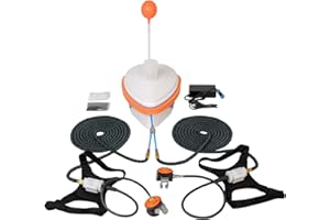 HQLYZJDV Dual-User Battery Scuba Diving System, Support 2 Divers Diving Ventilator with 2 60ft Hoses & Regulators, Rechargeab