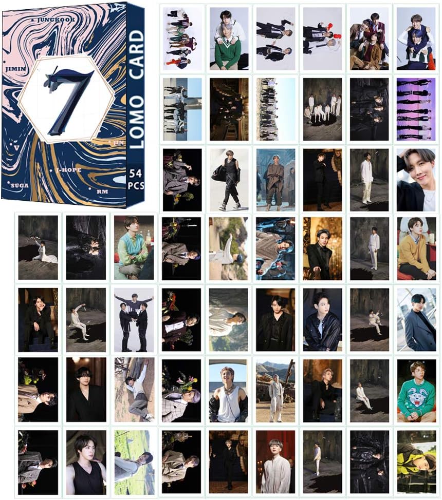 54 PCS BTS LOMO Cards bts map of soul 7 lomo card bts Lomo Card Set Photo Postcard Gifts for Army (BTS map of soul 7 Lomo)