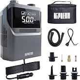 Niphean Paddle Board Electric Pump, 50 PSI Automatic Dual Stage Air Pump | Auto Inflation &amp; Deflation, 12V DC Car Connector Portable SUP Pump for Stand Up Paddle Board, Kayak, Boats, Tents and Tires